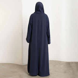 عباية نسائية مسلمة بتصميم جديد مخصص بلون واحد عبايات إسلامية مغلقة بطول كامل للنساء المسلمات - Product Image 5