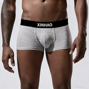 Bóxers Masculinos de Color Sólido, Estilo Nuevo, Diseño Clásico con Logotipo, Bóxers Personalizados para Hombre, Modal - Product Image 1