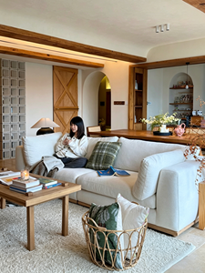 <span class=keywords><strong>Canapé</strong></span> modulaire ATUNUS Nordic <span class=keywords><strong>en</strong></span> bois massif blanc beige, grand <span class=keywords><strong>canapé</strong></span> nuage doux pour salon, 2, 3 ou 4 places - Product Image 3