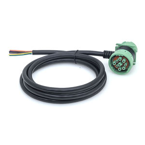 كابل SAE J1939 ذو 9 سنون ذكر وأنثى مع وصلة مرتبطة، مغلف ومضاد للتشويش، مع سلك عاري 20AWG لتشخيص الشاحنات وبرمجة وحدة التحكم الإلكترونية - Product Image 3