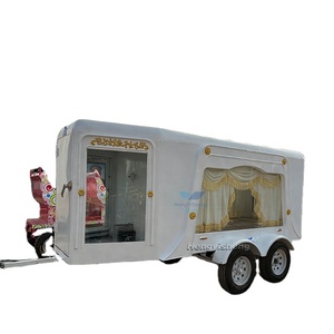 Elegante color personalizado 2-4 ruedas caballo coche fúnebre remolque/ataúd carro para funerales transporte especial - Product Image 2