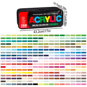 ปากกามาร์คเกอร์สีอะคริลิคแบบน้ำ หัวแหลม 120/240 สี ใหม่ ปลอดสารพิษ สำหรับเขียนบนหิน โลหะ พลาสติก ไม้ หมึกติดทนนาน - Product Image 3