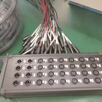 Câble Multipaire Boîtier de Scène DMX Audio et Alimentation 8/12/16/20/24/28/32 Canaux, Snake XLR Mâle vers Femelle pour Multi Microphones