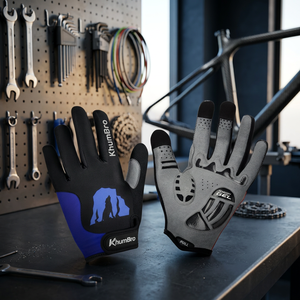 Guantes de Ciclismo KhumBro con Dedos Completos y Palma de PU Transpirable para Deportes al Aire Libre Unisex, Guantes de Bicicleta Acolchados con Gel Suave - Product Image 3