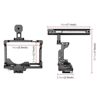 PULUZ Caméra vidéo professionnelle Cage Filmmaking Rig avec Kit de poignée pour Nikon Z6 / Z7 Cold shoe mount LED light microphone