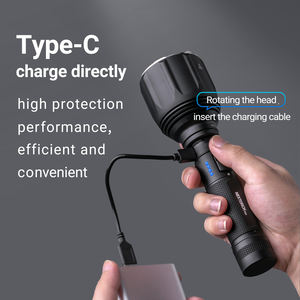 <span class=keywords><strong>Lampe</strong></span> <span class=keywords><strong>torche</strong></span> LED rechargeable haute puissance 2200 lumens, <span class=keywords><strong>portée</strong></span> de <span class=keywords><strong>1</strong></span> <span class=keywords><strong>km</strong></span>, IP67, 21700 CE 0.3, batterie rechargeable - Product Image 6