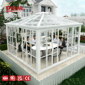 <span class=keywords><strong>Solarium</strong></span> moderne à toit incliné - Solaires - Utilisation de l'énergie thermique - Serre en verre en alliage d'aluminium à haute performance thermique pour patio, balcon, jardin, véranda - Product Image 1