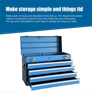 21" Heavy-Duty Steel Industrial Modern Portable <b>Lockable</b> 4-<b>Drawer</b> Tool Cabinet with EVA Liners for Workshop Garage Farmhouse - Product Image 5