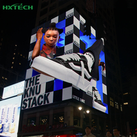 Écran LED publicitaire extérieur flexible HXTECH, panneaux d'affichage LED SMD, mur vidéo LED couleur pleine