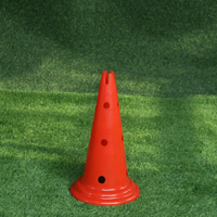 Cônes d'entraînement de football SUCTA 50 cm en PE avec trous, marqueurs de football à base ronde épaisse pour exercices de football et de roller