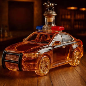 Carafe à whisky amusante en verre transparent, carafe à vin en forme de voiture, carafe à whisky et à vin unique en forme de voiture de police - Product Image 6