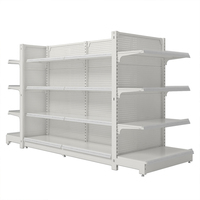 Étagère de présentation à panneaux perforés, présentoir léger pour magasin de détail, rayonnage de supermarché, gondole, rayonnage en acier pour mini-marché