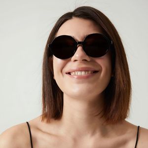 <b>Round</b> <b>Frame</b> Sunglasses Leopard Print UV400 Women's Fashion Sunshades Class 2 PC Lens - Product Image 2