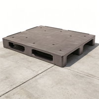 Palette en plastique HDPE 1100x1100mm simple face pour expédition, stockage frigorifique, utilisation en usine de blocs de béton