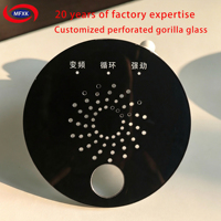 Couverture en verre trempé sur mesure pour écran tactile de panneau de commande d'ascenseur, découpe CNC, perçage au laser, taille personnalisée directement en usine
