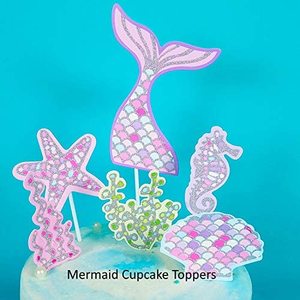 Decorazioni per feste a sirena forniture per <span class=keywords><strong>buon</strong></span> compleanno Ariel Little Princess Under the Sea Decor for Girls Pool Ocean Kids Party - Product Image 4