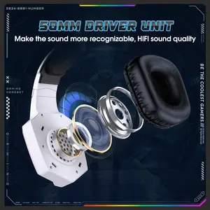 <span class=keywords><strong>ONIKUMA</strong></span> GT806 2,4 GHz AUX Bluetooth 5,3 Tri-Mode Inalámbrico RGB Gaming Auriculares con Micrófono Desmontable para PS4 PC Dispositivos Móviles - Product Image 6