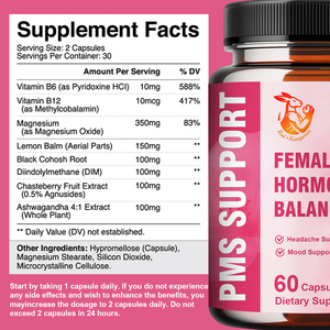 Capsules PMS de haute qualité avec extrait d'Ashwagandha et de Chasteberry pour l'équilibre hormonal et favorisant un sommeil sain - Product Image 2