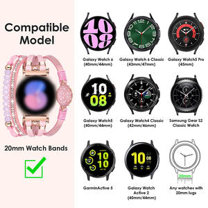 Correas de Reloj Transpirables de Cuero para Reloj <span class=keywords><strong>6</strong></span>/5/4 y para Reloj 5 <span class=keywords><strong>Pro</strong></span>, Correa de Moda para Mujer - Product Image 5