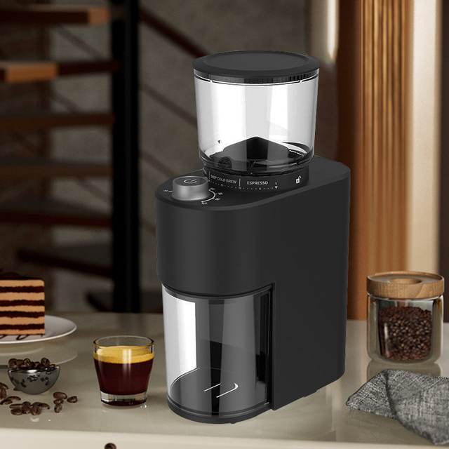 38 Setting Fine Medium Coarse Powder Professional Coffee Grinder Conical Burr Blade Electric Coffee Grinder