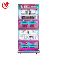 Havefun Machine à griffes combinée à LED, à monnayeur, pour jeux à prix et distributeur de bonbons, adaptée aux enfants