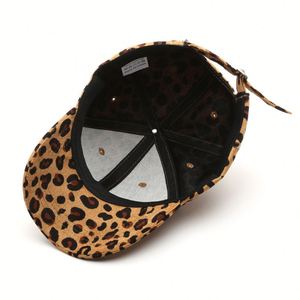 Casquettes de baseball en velours côtelé 6 panneaux de haute qualité, style vintage, tendance streetwear, imprimé léopard, vierges, pour la vente en gros - Product Image 4