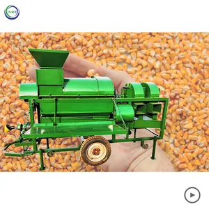 Large Multi Grain Thresher Soya Beans Wheat Rice Maize Corn Thresher Diesel Fresh Corn Sheller Thresher Machine