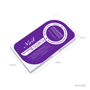 Faux ongles ultra-fins en ABS, demi-couverture, blanc mat, anti-rayures, pour extension d'ongles et manucure - Product Image 1