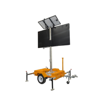 Affichage LED mobile sur remorque solaire OEM, panneaux à messages variables extérieurs, signalisation numérique de circulation, signalisation numérique portable, haute luminosité, couleur intégrale