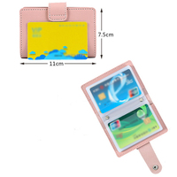 Kustom minebook Pu kulit pemegang kartu kredit dompet ramping kartu Visa Id Dompet