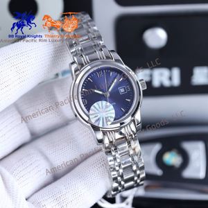 นาฬิกาควอตซ์ผู้ชาย สีทอง สายเหล็กกันน้ำ สายหนังสีเงิน ดีไซน์เรียบง่าย กันน้ำได้ ทันสมัย เหมาะสำหรับ Longiness - Product Image 4