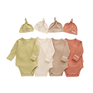 Vêtements pour nouveaux-nés en coton Gots personnalisés Garçons <span class=keywords><strong>de</strong></span> 0 à 3 mois Ensemble grenouillère à manches longues pour bébé - Product Image 2