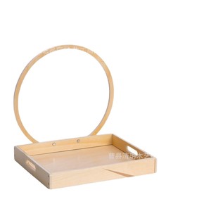Wooden Gift <b>Basket</b> With Arched Display Board Natural Wood Color Birthday Decorative <b>Tray</b> For Party DIY Gift - Product Image 5