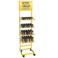 Tabliers en métal Tablettes à chocolat Présentoirs à bandes dessinées Étagères de magasin de bonbons Présentoir de design d'intérieur avec quatre paniers