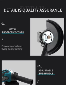 <span class=keywords><strong>Amoladora</strong></span> Angular Inalámbrica <span class=keywords><strong>Makita</strong></span> DGA404, Batería de Litio de 18 V, Máquina Pulidora de 100/125 mm, 4 Velocidades, Herramientas Eléctricas de Corte Industriales - Product Image 6