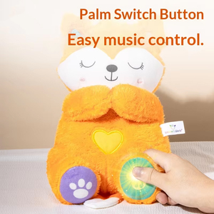 Jouet en peluche apaisant pour bébé - Peluche renard, koala, dinosaure avec mouvement respiratoire et <span class=keywords><strong>musique</strong></span> - Vente en gros directe d'usine - Product Image 5