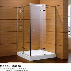 <span class=keywords><strong>Porte</strong></span> <span class=keywords><strong>de</strong></span> <span class=keywords><strong>douche</strong></span> d'angle incurvée en aluminium au design contemporain - Product Image 6