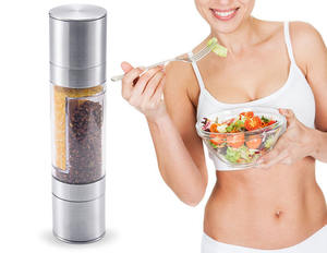 Molino de Sal y Pimienta Manual 2 en 1 de Acero Inoxidable de la Más Alta Calidad, en Oferta, Molinillo de Sal y Pimienta de Metal - Product Image 2