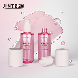 Flaconi <span class=keywords><strong>Spray</strong></span> Lusso Popolari in Plastica da 60ml 100ml 150ml <span class=keywords><strong>per</strong></span> Corpo e Capelli, Trasparenti Rosa in PETG PET con Tappo e <span class=keywords><strong>Fondo</strong></span> Rotondi - Product Image 4