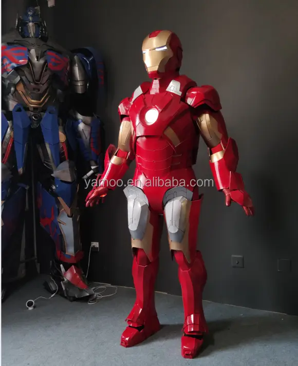 卸売フィギュアコスプレコスチュームウェアラブルロボットスーツスーパーヒーローコスプレアイアンマンスーツ