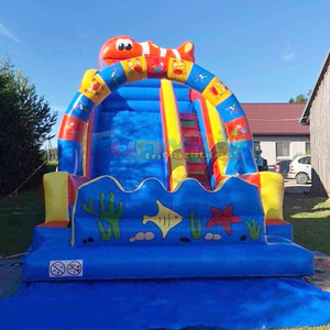 Castillo inflable con tobogán para fiestas infantiles, diseño de pez payaso, para fiestas al aire libre. - Product Image 1
