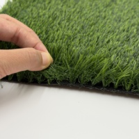Gazon synthétique en polypropylène résistant aux UV, sans remplissage, ignifuge, haute densité, pour aménagement paysager et décoration murale facile