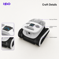 Robot de nettoyage de piscine sans fil 10400mAh, autonomie de 3h, escalade automatique des parois, double filtre, IP68, pour piscines en béton et en carrelage