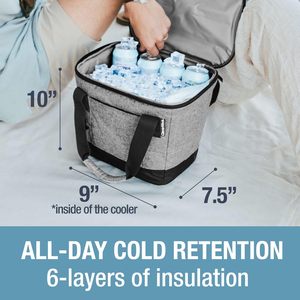 Insulated <strong>Cooler</strong> Bag Leakproof Soft <strong>Folding</strong> <strong>Cooler</strong> for Beach, Travel Insulated Lunch Bag - Product Image 6