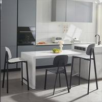Chaise de salle à manger empilable en plastique, chaise d'appoint robuste pour cafétéria, chaise d'invité de restaurant à cadre métallique mat pour école