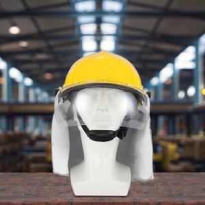 Casque de pompier jaune personnalisable en gros, certifié 3C, résistant au feu, anti-écrasement, avec fentes, 4 unités - Product Image 1