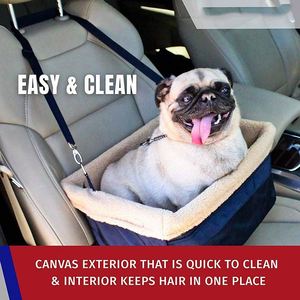 BSCI Factory Deluxe Dog Booster pet Car Seat Premium Quality Metal <b>Frame</b> Construction <b>Clip</b>-on Safety Leash Zipper Storage Pocket - Product Image 4