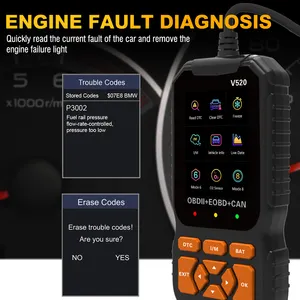 Scanner de voiture à affichage de données multifonctionnel Outil de diagnostic pour toutes les voitures Scanner OBD2 diagnostic de voiture