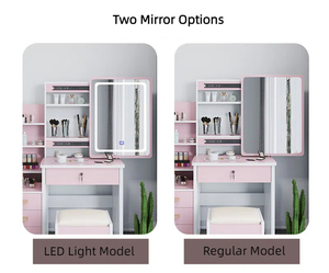 Table <span class=keywords><strong>de</strong></span> maquillage moderne avec miroir et <span class=keywords><strong>chaise</strong></span> pour la décoration et le maquillage - Product Image 5