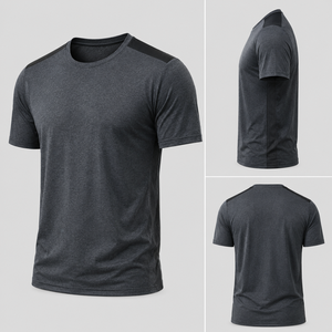 Vêtements de sport pour hommes sur mesure en gros, vêtements de fitness athlétiques, vêtements de jogging, t-shirt de compression à manches courtes pour hommes - Product Image 4